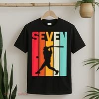 7th Birthday Retro Baseball 7 Years Old T-Shirt thumb 2