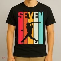 7th Birthday Retro Baseball 7 Years Old T-Shirt thumb 3