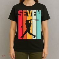 7th Birthday Retro Baseball 7 Years Old T-Shirt thumb 4