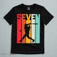 7th Birthday Retro Baseball 7 Years Old T-Shirt thumb 5