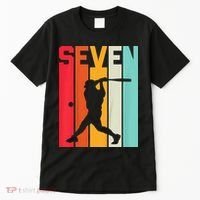 7th Birthday Retro Baseball 7 Years Old Tall T-Shirt thumb 0