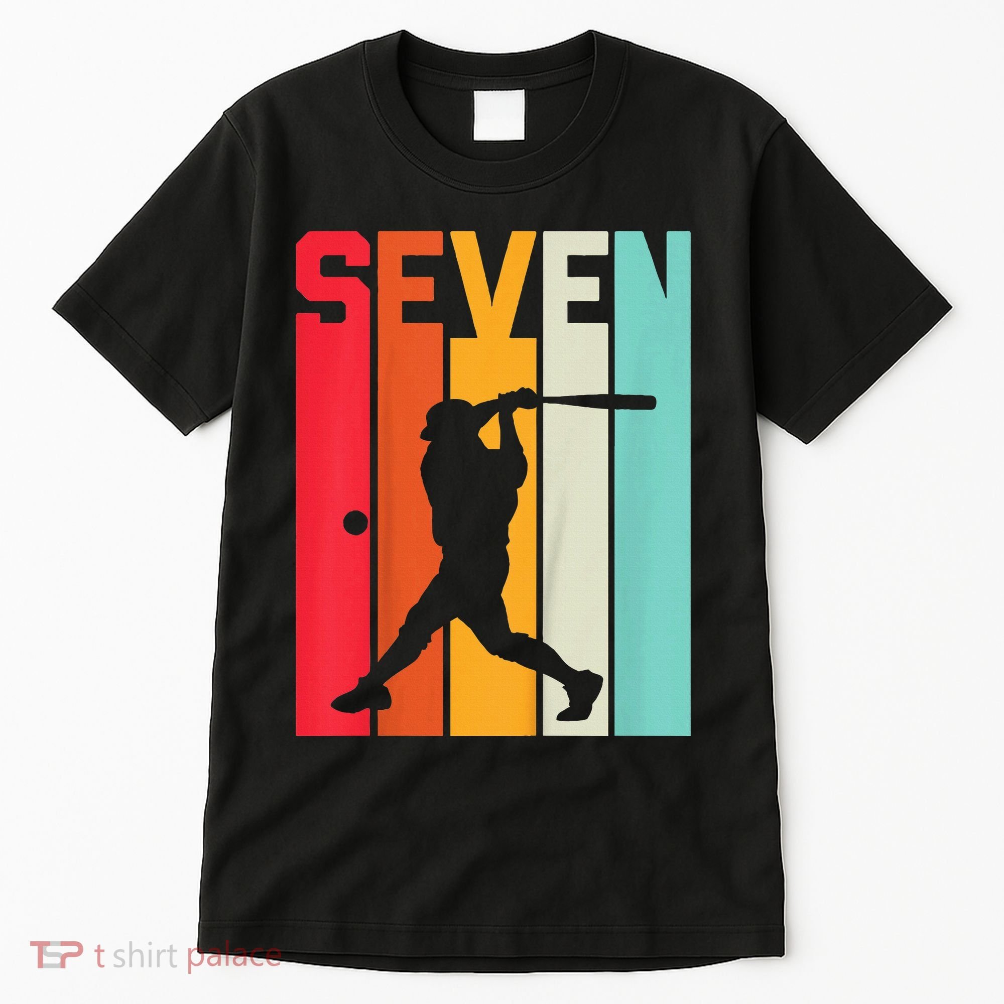 7th Birthday Retro Baseball 7 Years Old Tall T-Shirt