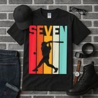 7th Birthday Retro Baseball 7 Years Old Tall T-Shirt thumb 3