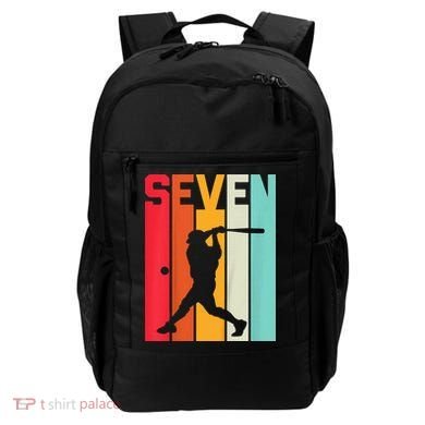 7th Birthday Retro Baseball 7 Years Old Backpack
