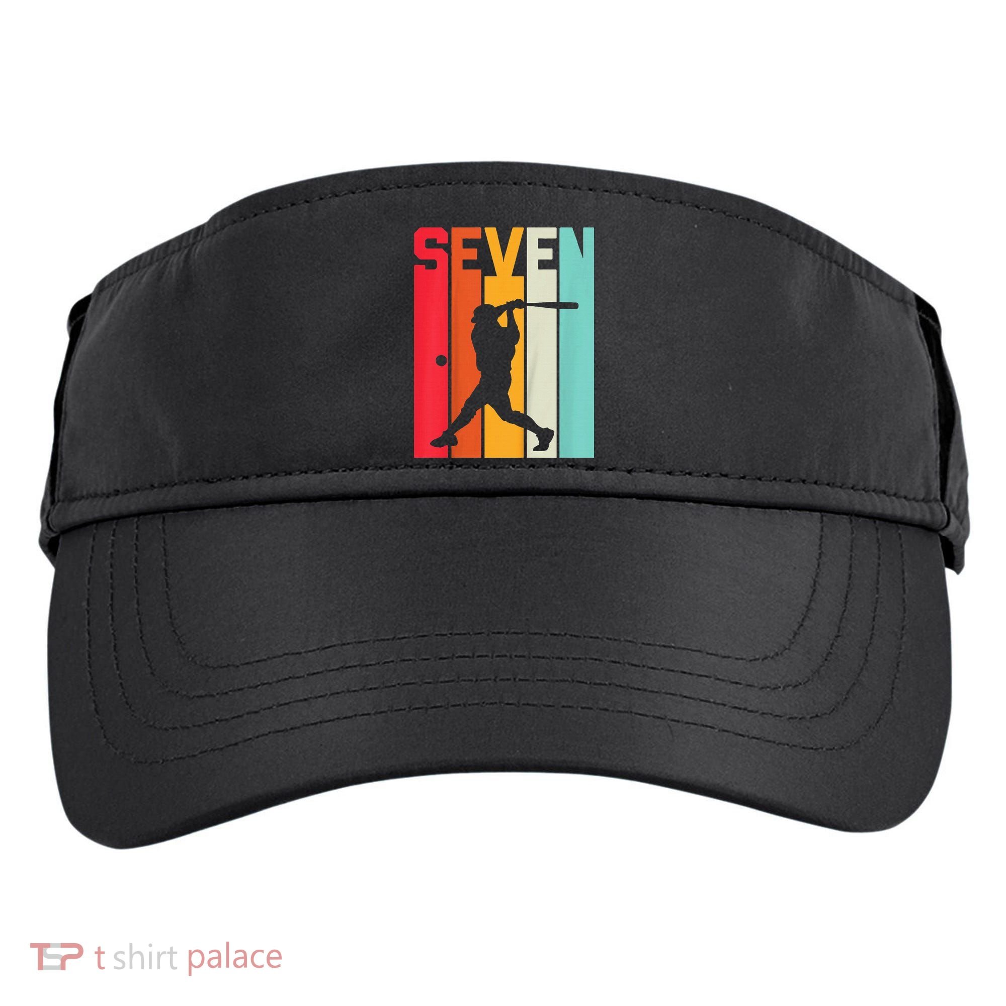 7th Birthday Retro Baseball 7 Years Old Adult Drive Performance Visor