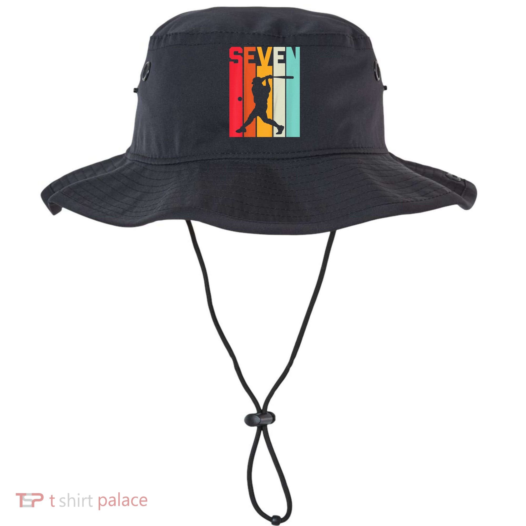 7th Birthday Retro Baseball 7 Years Old Bucket Hat