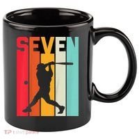 7th Birthday Retro Baseball 7 Years Old 11oz C Handle Ceramic Mug thumb 0