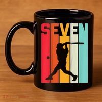 7th Birthday Retro Baseball 7 Years Old 11oz C Handle Ceramic Mug thumb 4