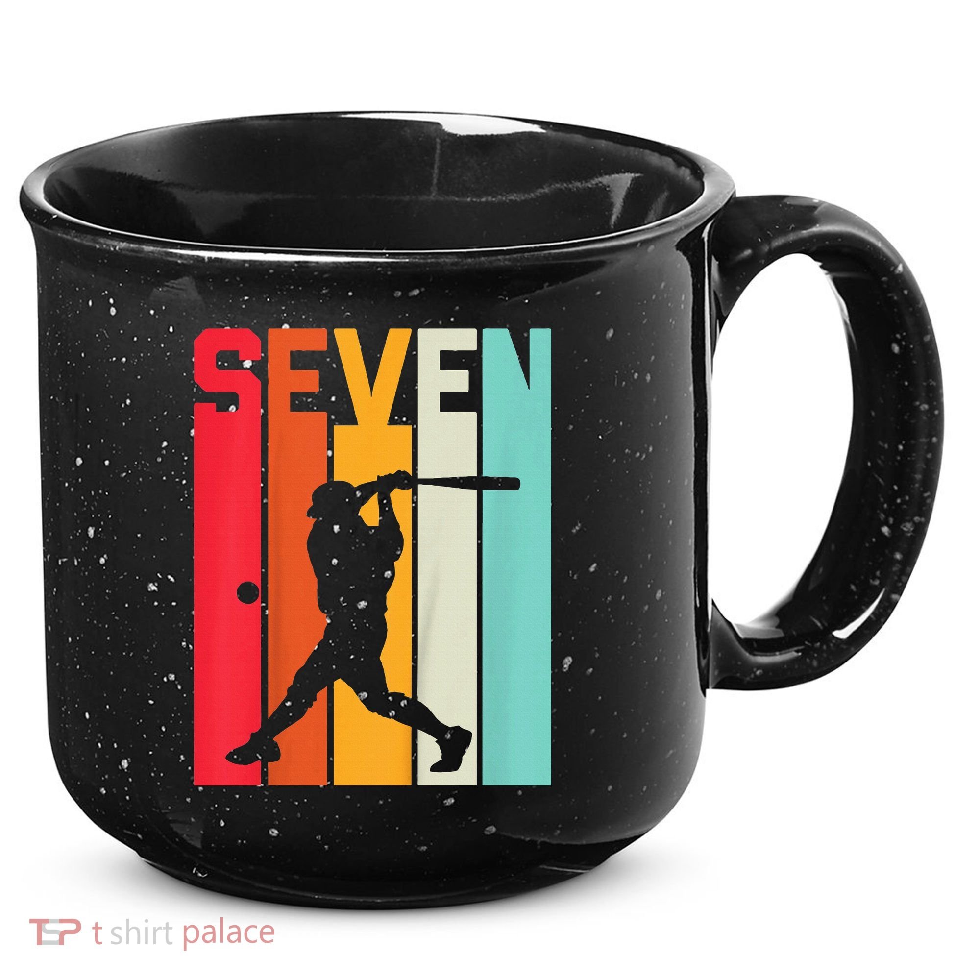 7th Birthday Retro Baseball 7 Years Old 15oz Campfire Ceramic Mug