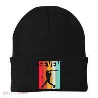 7th Birthday Retro Baseball 7 Years Old Beanie thumb 0