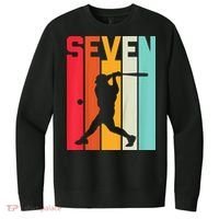 7th Birthday Retro Baseball 7 Years Old V.I.T. Fleece Crew Sweatshirt thumb 0