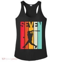 7th Birthday Retro Baseball 7 Years Old Ladies PosiCharge Competitor Racerback Tank thumb 0