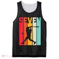 7th Birthday Retro Baseball 7 Years Old Mesh Reversible Basketball Jersey Tank thumb 0