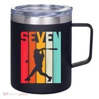 7th Birthday Retro Baseball 7 Years Old 12oz Stainless Steel Coffee Mug thumb 0