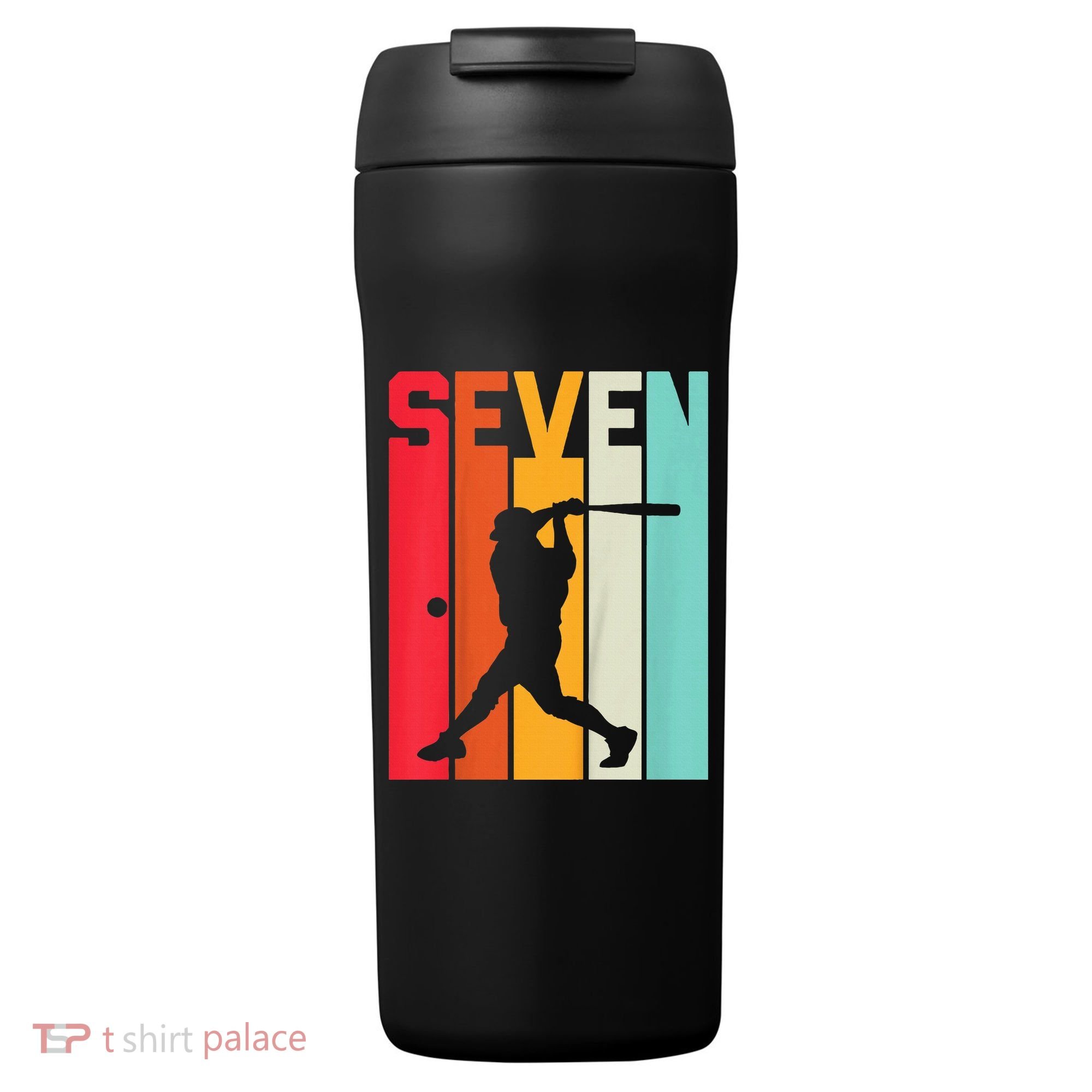 7th Birthday Retro Baseball 7 Years Old 24oz Duet Stainless Steel Tumbler