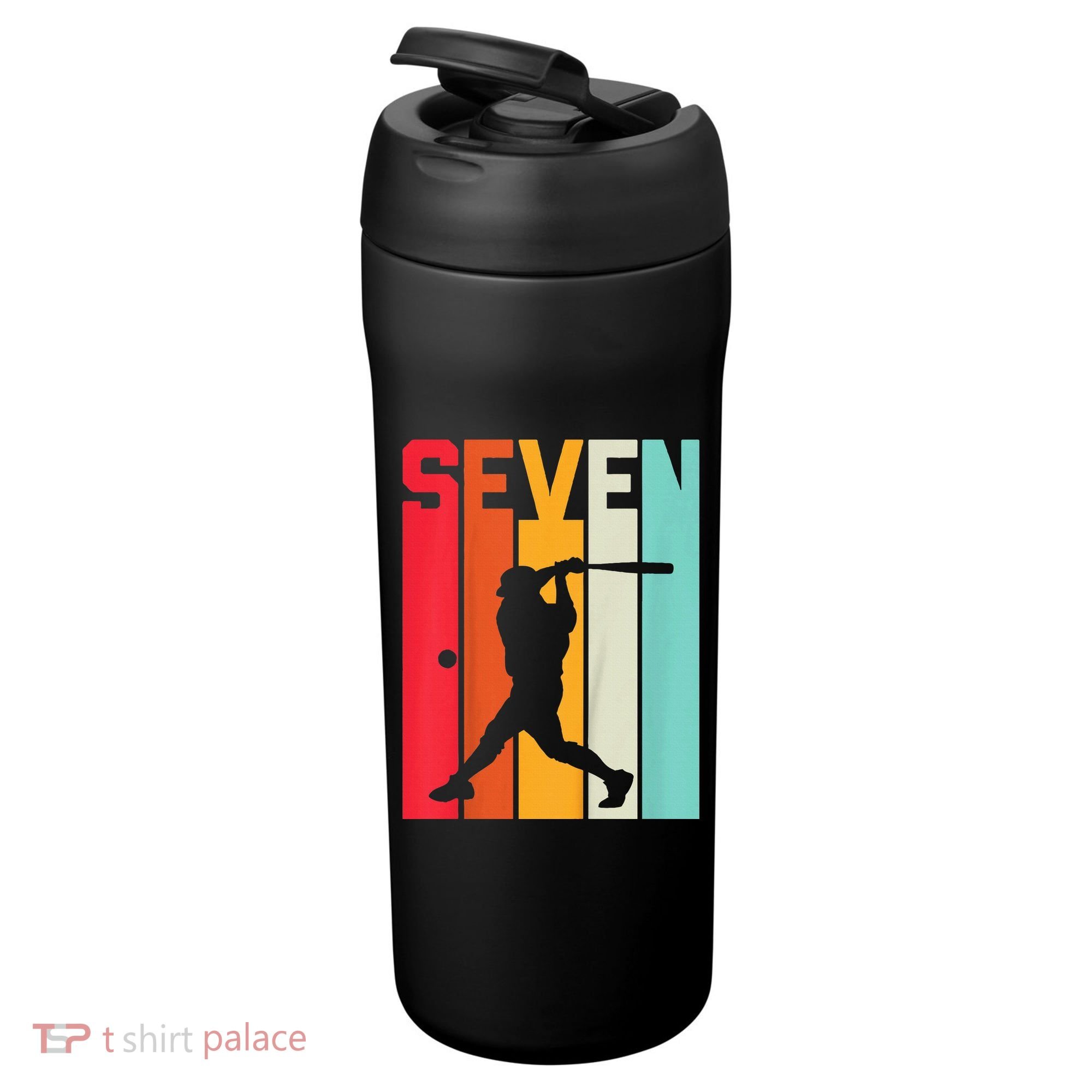 7th Birthday Retro Baseball 7 Years Old 24oz Duet Stainless Steel Tumbler