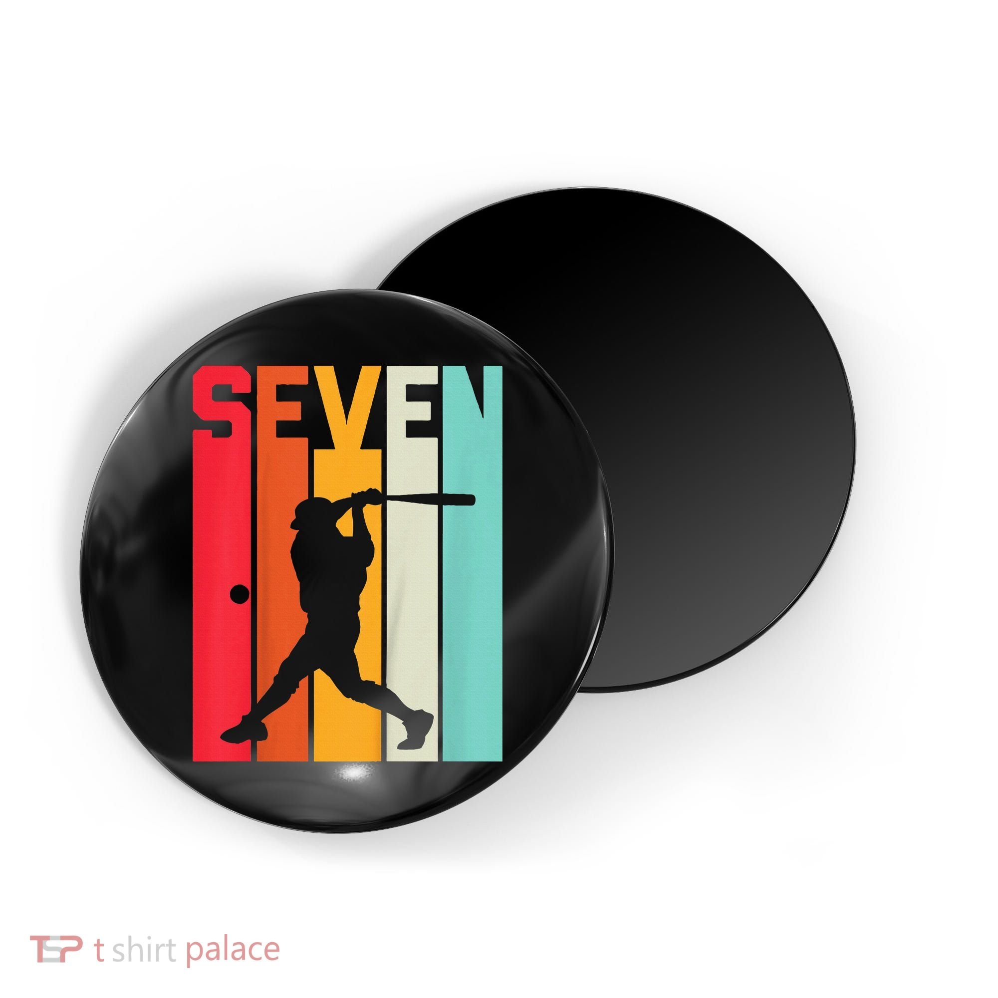 7th Birthday Retro Baseball 7 Years Old Magnet