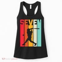 7th Birthday Retro Baseball 7 Years Old Women's Tank Top thumb 0