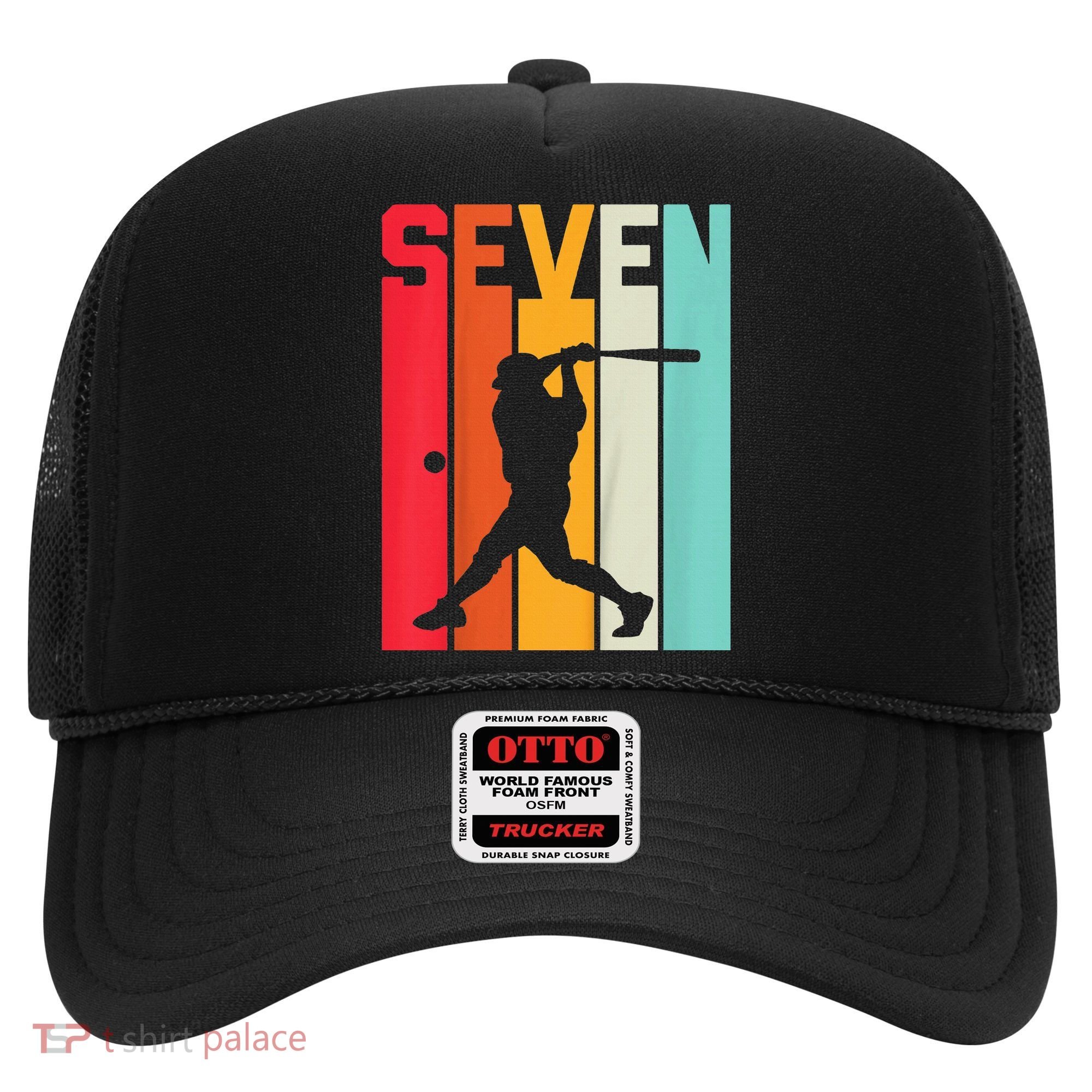 7th Birthday Retro Baseball 7 Years Old Hat
