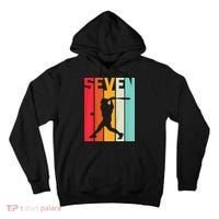 7th Birthday Retro Baseball 7 Years Old Tall Hoodie thumb 0