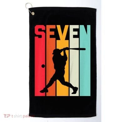 7th Birthday Retro Baseball 7 Years Old Golf Towel