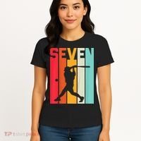7th Birthday Retro Baseball 7 Years Old Women's T-Shirt thumb 4