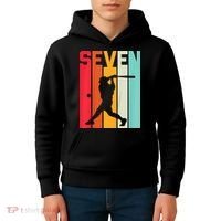 7th Birthday Retro Baseball 7 Years Old Kids Hoodie thumb 4