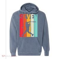 7th Birthday Retro Baseball 7 Years Old Comfort Colors Garment-Dyed Hooded Sweatshirt thumb 0