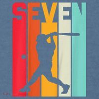7th Birthday Retro Baseball 7 Years Old Comfort Colors Garment-Dyed Hooded Sweatshirt thumb 2