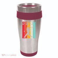 7th Birthday Retro Baseball 7 Years Old 16oz Travel Tumbler thumb 0
