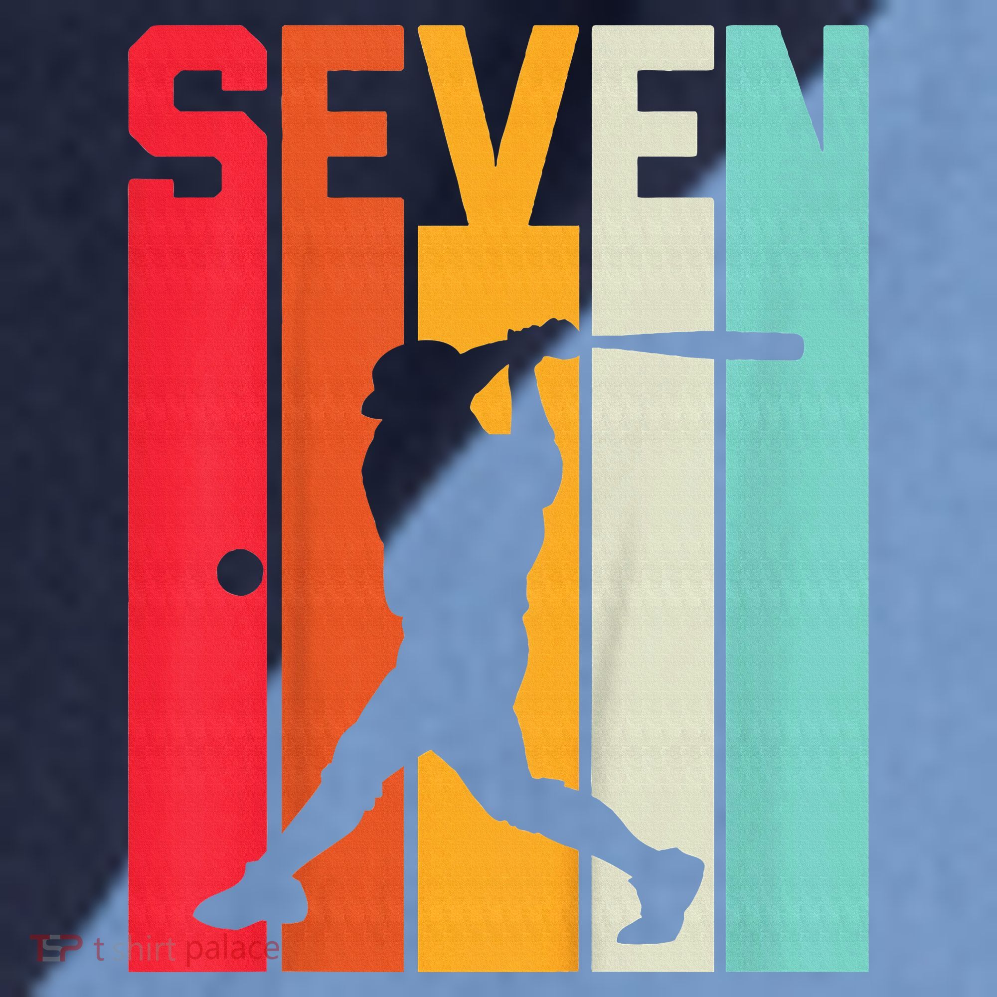 7th Birthday Retro Baseball 7 Years Old Raglan Baseball Sleeve Shirt