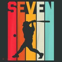 7th Birthday Retro Baseball 7 Years Old Infant Baby Jersey Bodysuit thumb 2