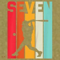 7th Birthday Retro Baseball 7 Years Old Garment-Dyed Women's Muscle Tee thumb 6