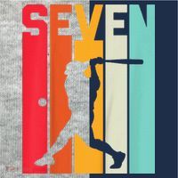 7th Birthday Retro Baseball 7 Years Old Kids Colorblock Raglan Jersey thumb 2