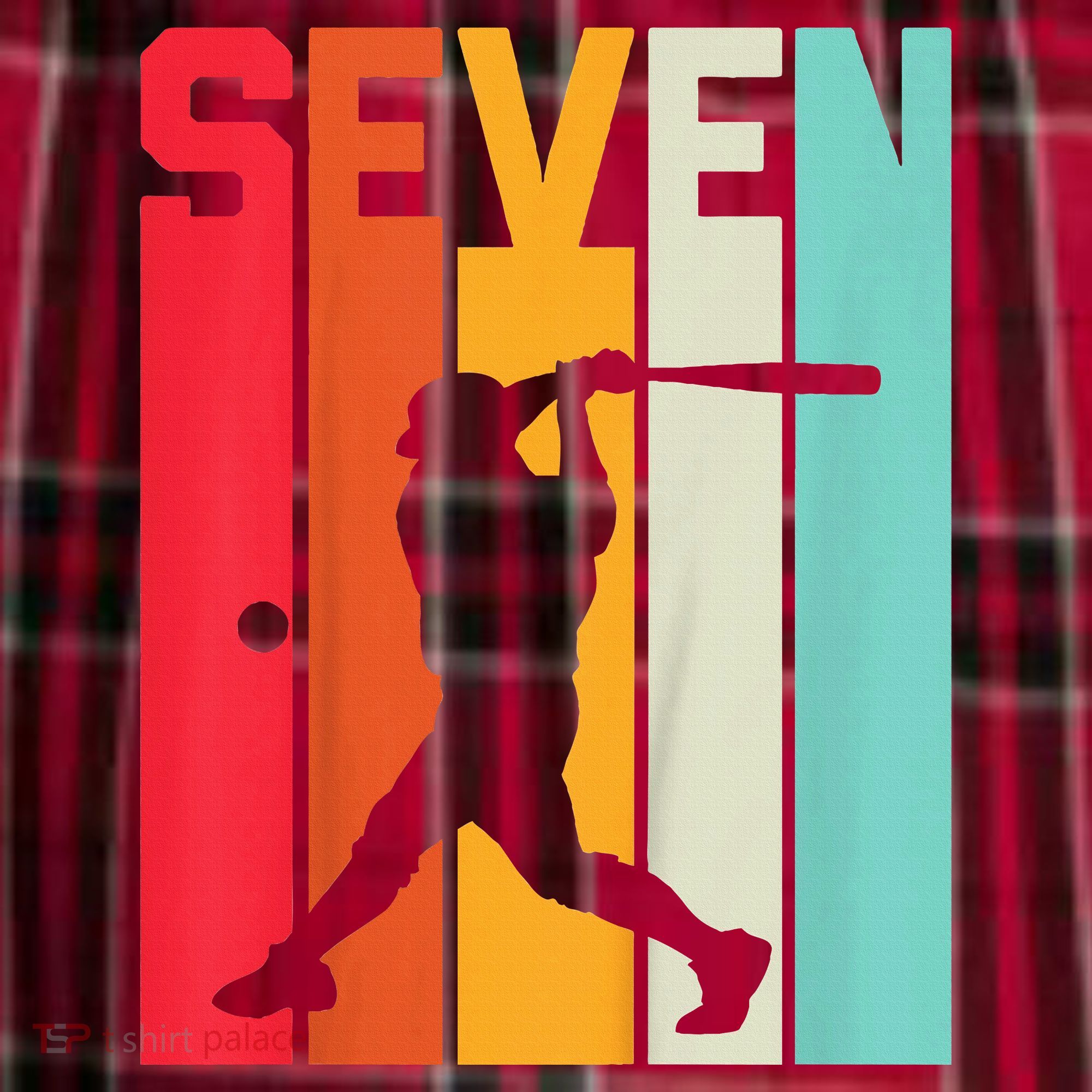 7th Birthday Retro Baseball 7 Years Old Women's Flannel Plaid Pajama Pants