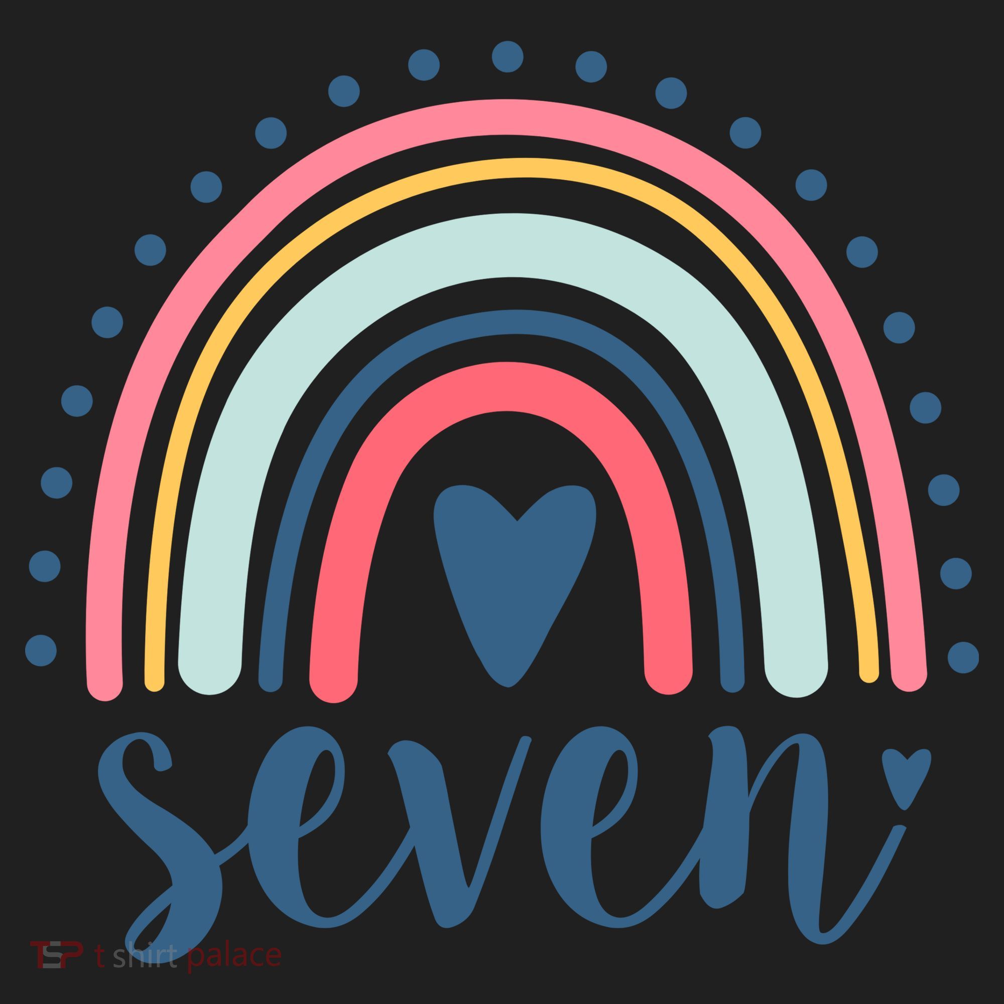 7th Birthday Rainbow Seven Year Old Cute Women's Sweatshirt