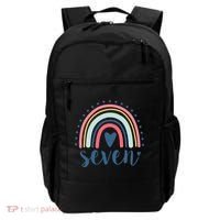 7th Birthday Rainbow Seven Year Old Cute Backpack thumb 0