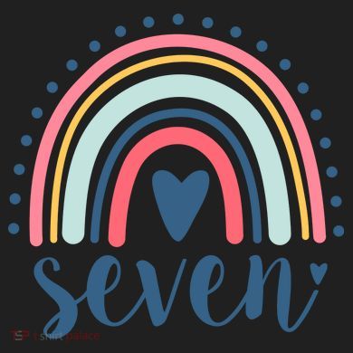 7th Birthday Rainbow Seven Year Old Cute Adult Drive Performance Visor