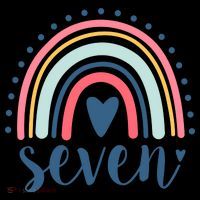 7th Birthday Rainbow Seven Year Old Cute Coaster thumb 2