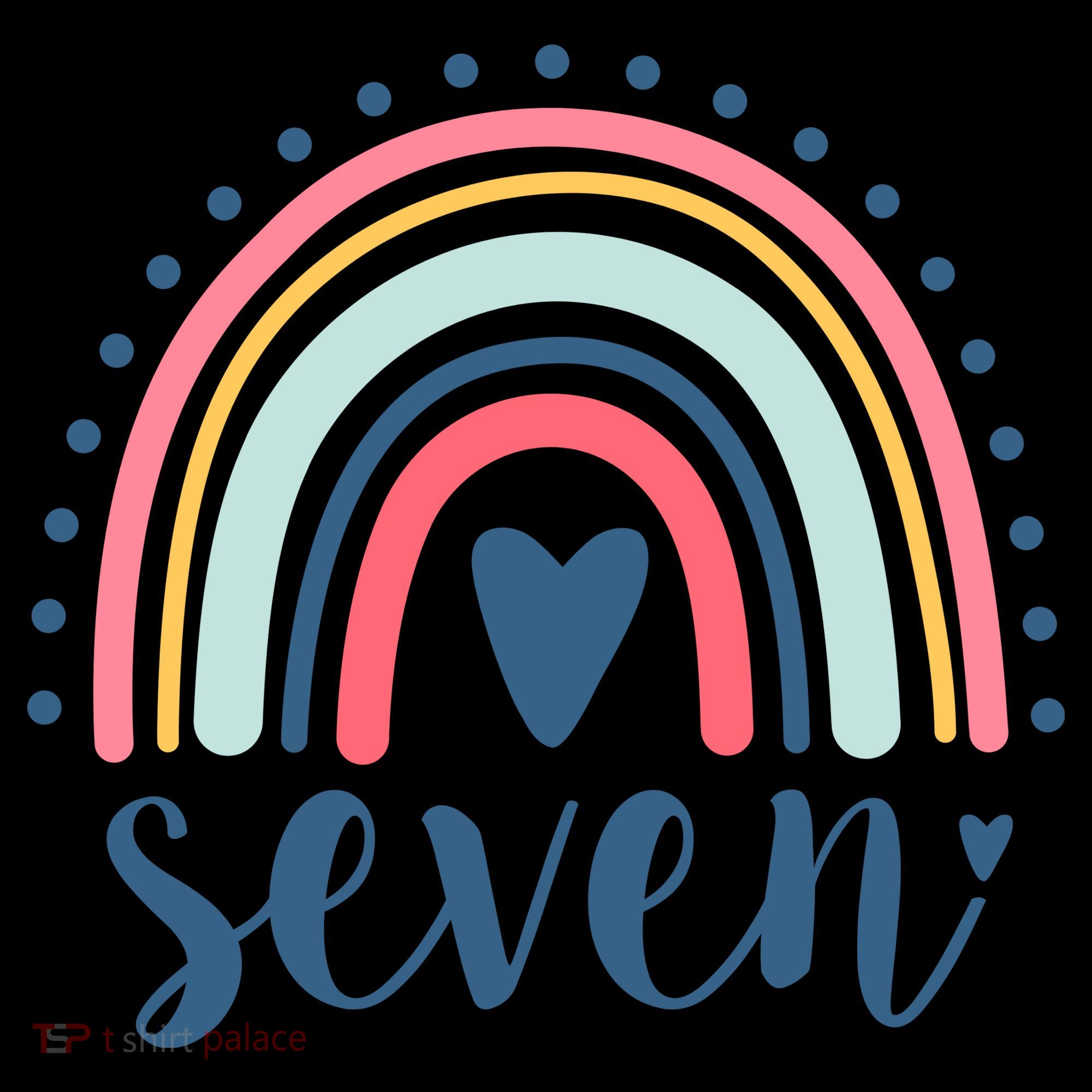 7th Birthday Rainbow Seven Year Old Cute Tote Bag