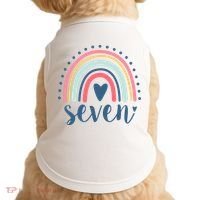 7th Birthday Rainbow Seven Year Old Cute Doggie Tank thumb 0