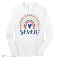 7th Birthday Rainbow Seven Year Old Cute Long Sleeve Shirt thumb 0