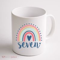 7th Birthday Rainbow Seven Year Old Cute Coffee Mug thumb 1