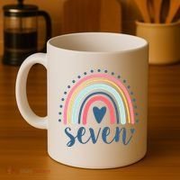 7th Birthday Rainbow Seven Year Old Cute Coffee Mug thumb 4