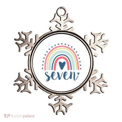 7th Birthday Rainbow Seven Year Old Cute Ornament