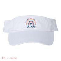 7th Birthday Rainbow Seven Year Old Cute Visor thumb 0
