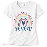 7th Birthday Rainbow Seven Year Old Cute Women's T-Shirt thumb 0
