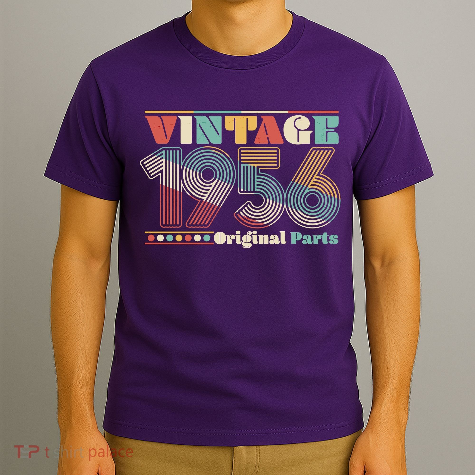 70th Birthday Retro Style Vintage 1956 Original Parts T-Shirt