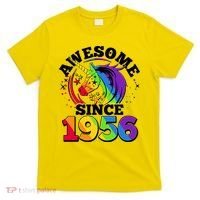 70th Birthday Rainbow Unicorn Awesome Since 1956 T-Shirt thumb 0