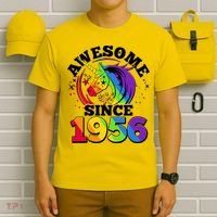 70th Birthday Rainbow Unicorn Awesome Since 1956 T-Shirt thumb 6